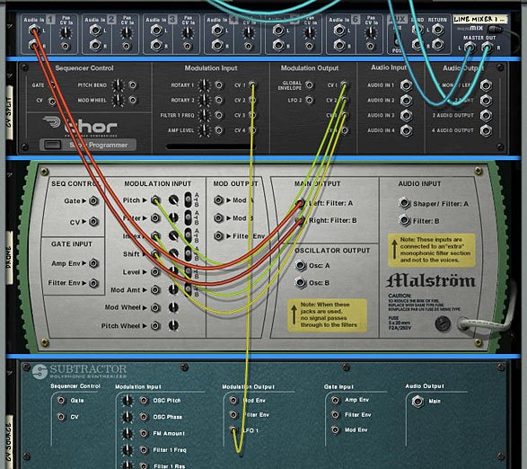 Using Thor as a CV Splitter: CV routing on the back of the rack