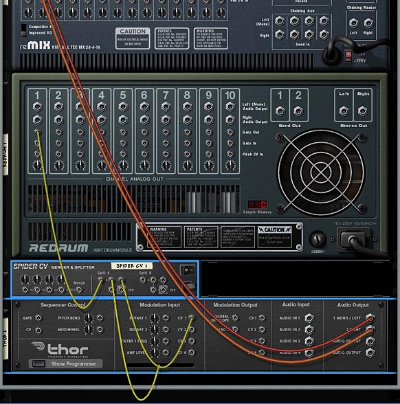 Routings on the Back of the rack