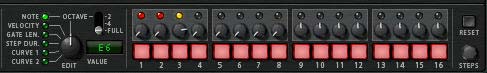 The Thor Step Sequencer with the third step "Note" setting