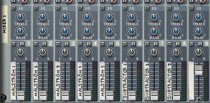 The 14:2 Mixer with all Level Faders turned down