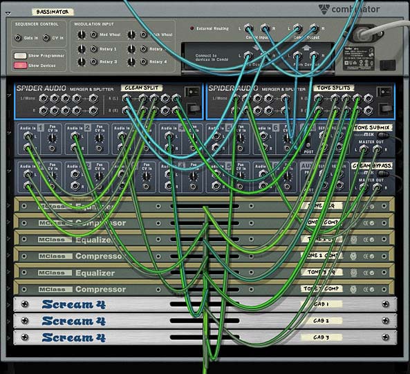 The back of the rack when finished routing