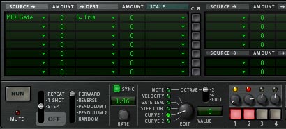 The Modulation Bus Routing Section for the "Trigger" Thor