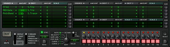 The Modulation Bus Routing Section for the "Pattern" Thor