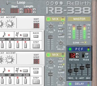 rebirth-pcf-02 The PCF filter located on the ReBirth software screen.