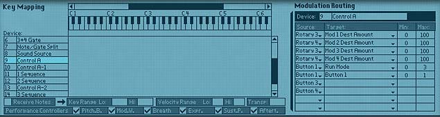 The Combinator Modulation Routing for "Controller A"