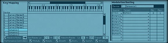 The first Thor Step Sequencer Triggered to start by the Curve of the Trigger 1 Matrix.